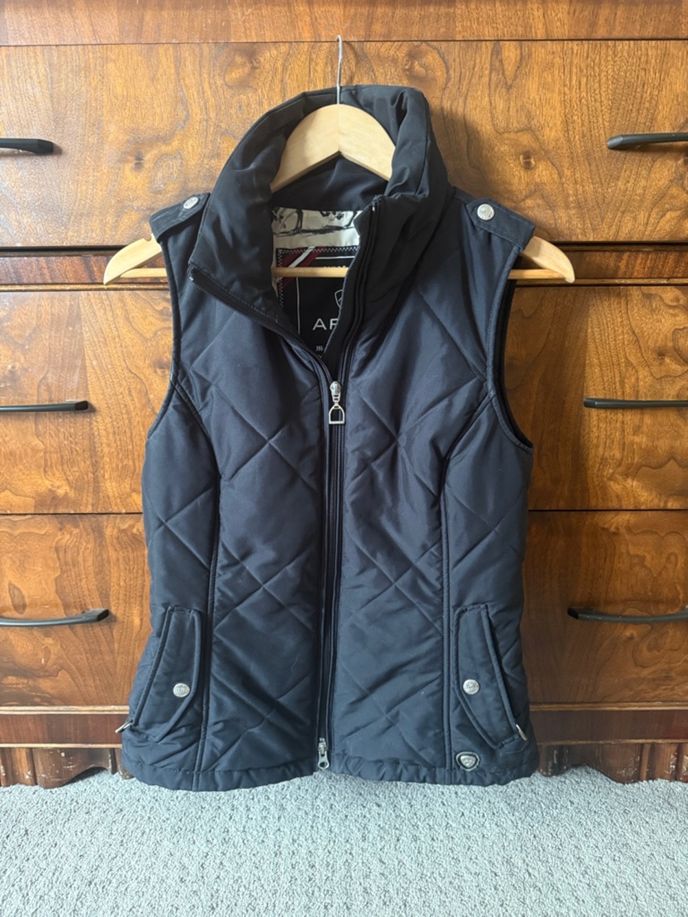 ARIAT Equestrian Black Puffer Vest
